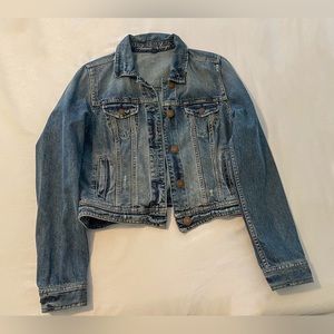 American Eagle cropped jean jacket - size large